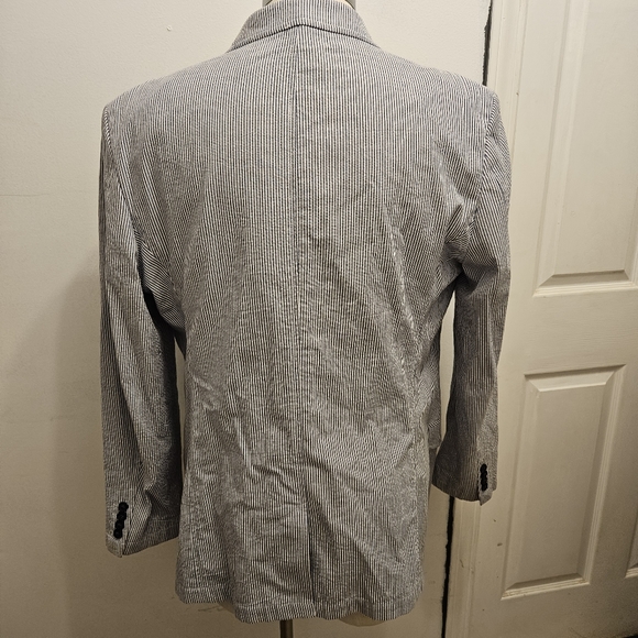 Blue and White Striped Izod Men's Blazer/Sports Coat Sz XL - Picture 7 of 7